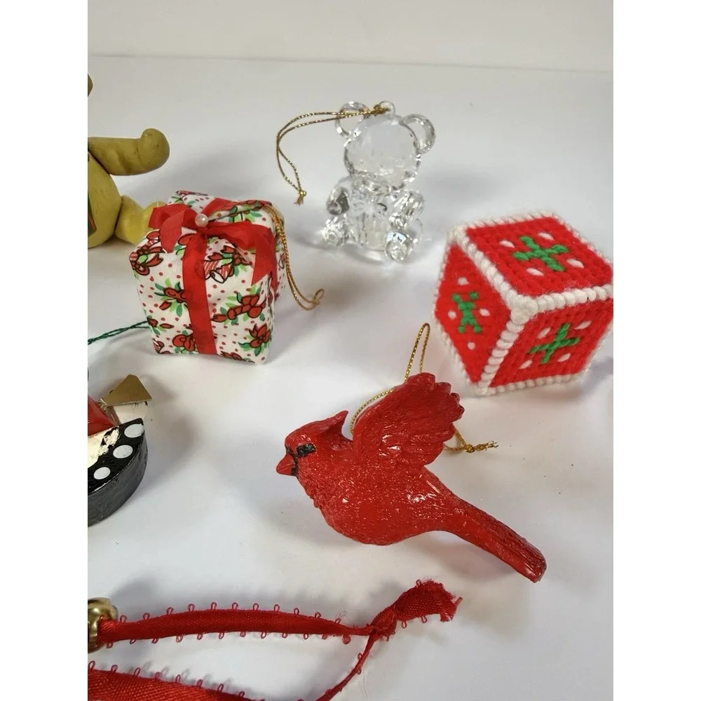 Vintage Christmas Ornaments Grandmacore | Cottagecore | Nostalgic Lot Of 9